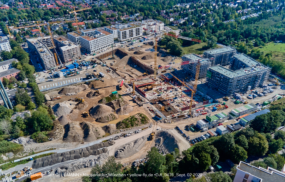 02.09.2022 - Baustelle Alexisquartier und Pandion Verde in Neuperlach